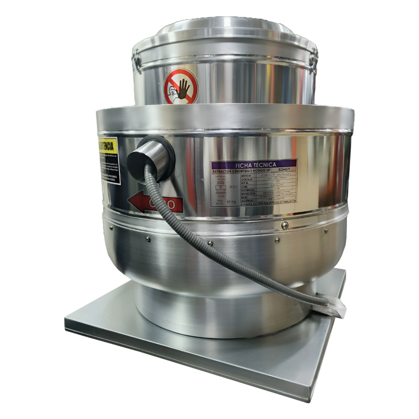 Extractor Centrífugo Tipo Hongo